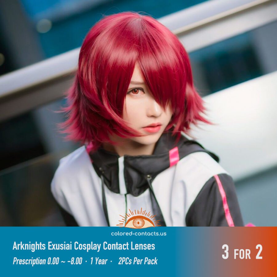 Arknights Exusiai Cosplay Contact Lenses - Colored Contact Lenses | Colored Contacts -