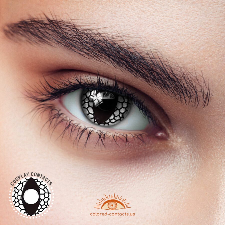 Black Mesh Cat Eye Contacts - Colored Contact Lenses | Colored Contacts -