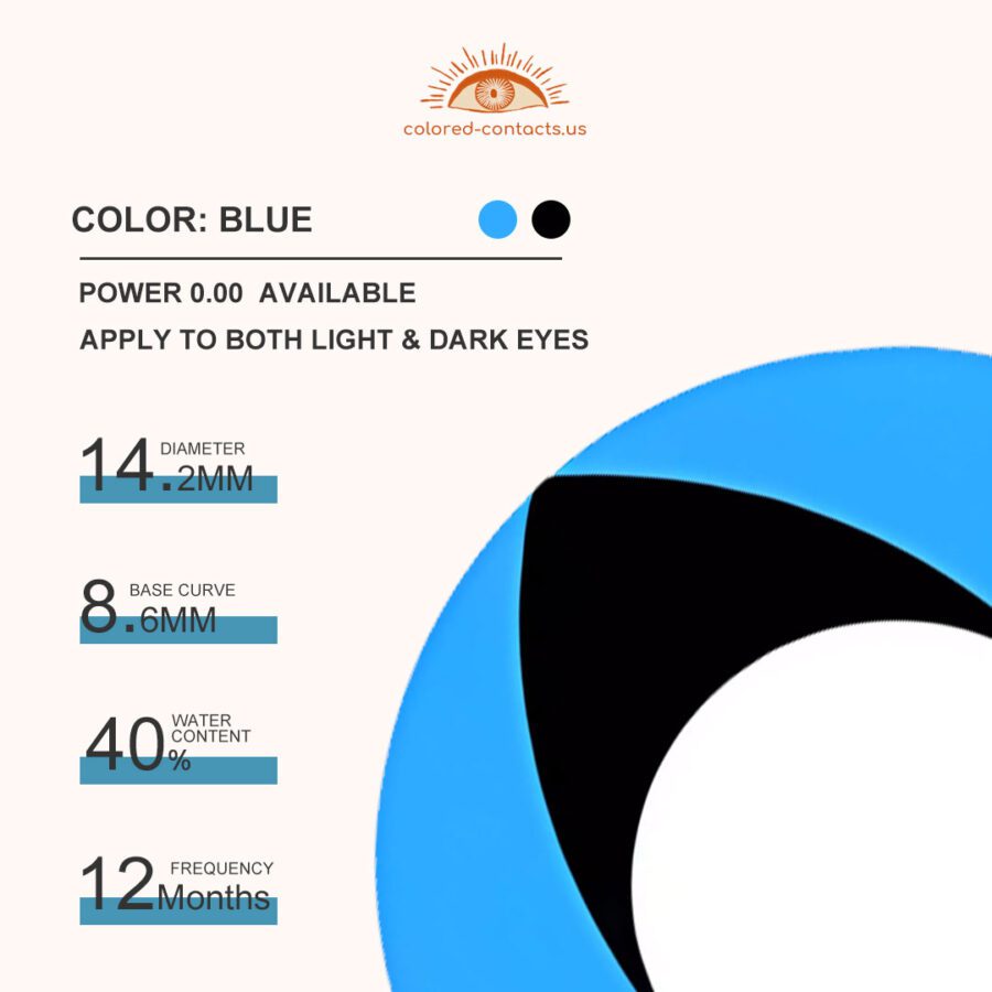 Blue Cat Eye Contacts - Colored Contact Lenses | Colored Contacts -