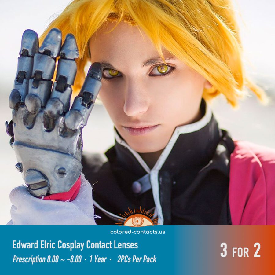 Edward Elric Cosplay Contact Lenses - Colored Contact Lenses | Colored Contacts -