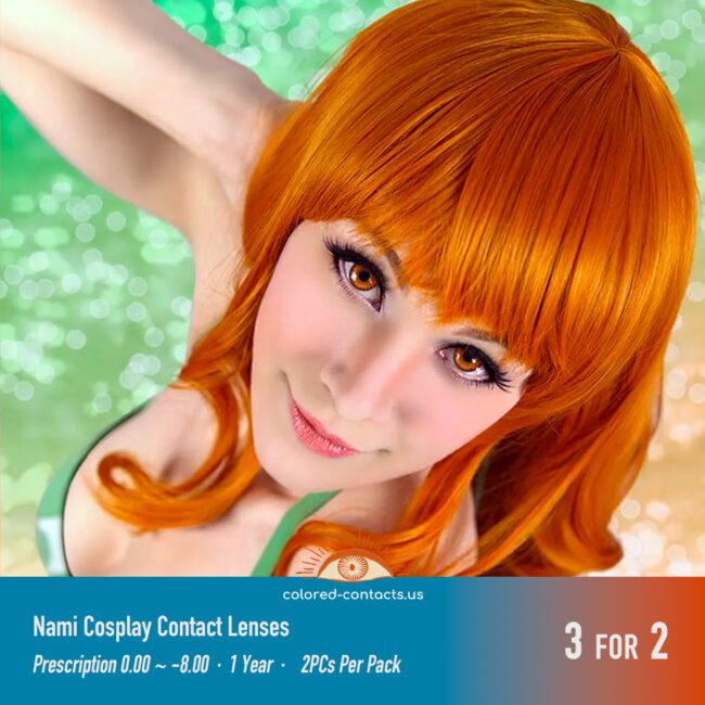 One Piece Nami Cosplay Contact Lenses - Colored Contact Lenses | Colored Contacts -