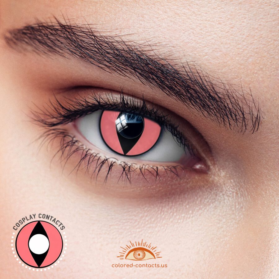 Pink Cat Eye Contacts - Colored Contact Lenses | Colored Contacts -