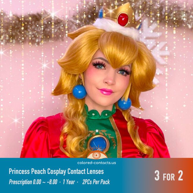 Princess Peach Cosplay Contact Lenses - Colored Contact Lenses | Colored Contacts -