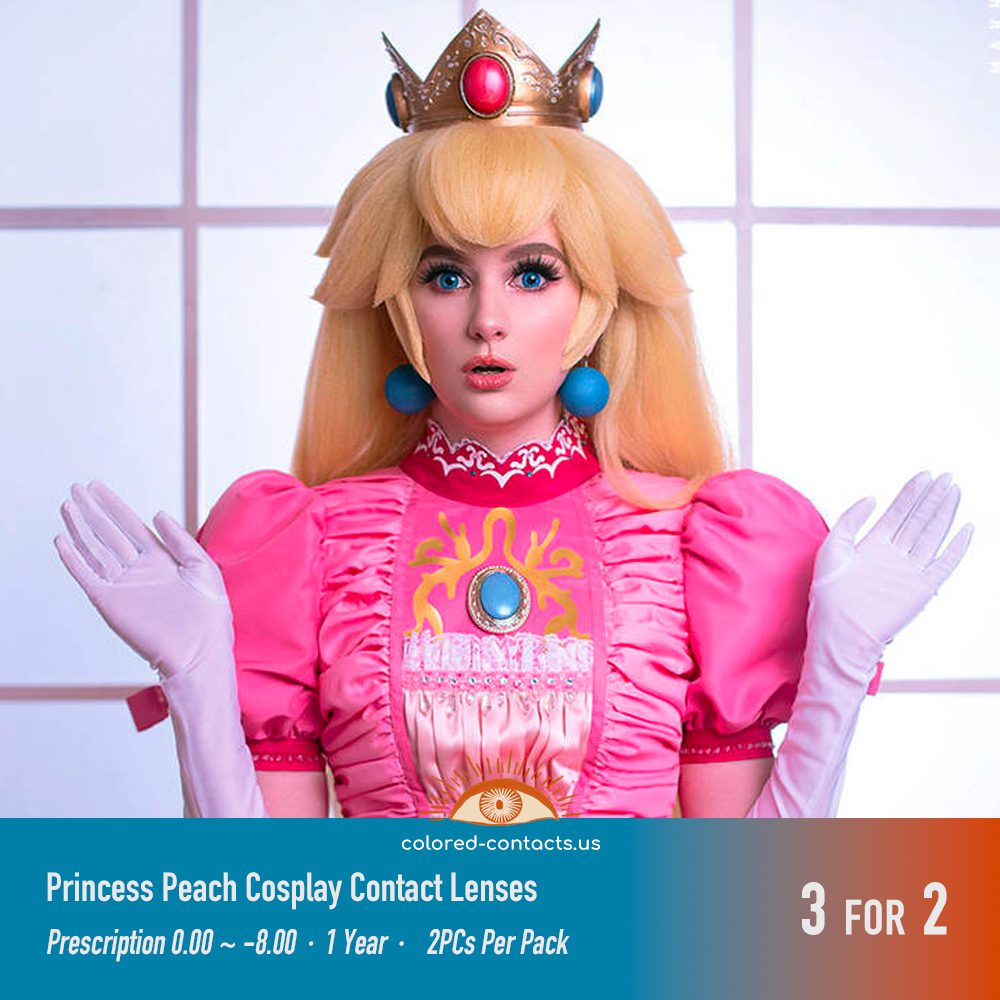 Princess Pinky White Mesh Contacts for Cosplay (Prescription)