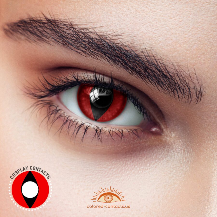Red Cat Eye Contacts - Colored Contact Lenses | Colored Contacts -