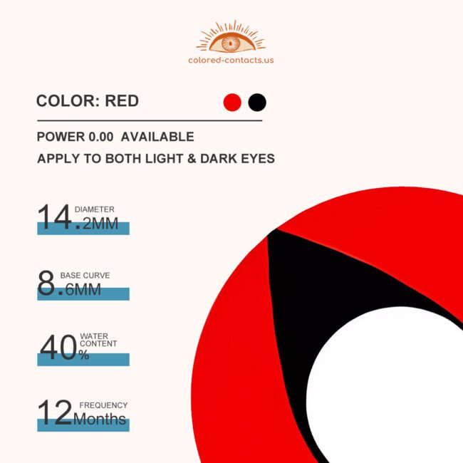 Red Cat Eye Contacts - Colored Contact Lenses | Colored Contacts -