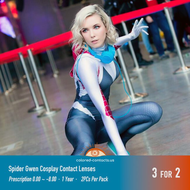 Spider Gwen Cosplay Contact Lenses - Colored Contact Lenses | Colored Contacts -