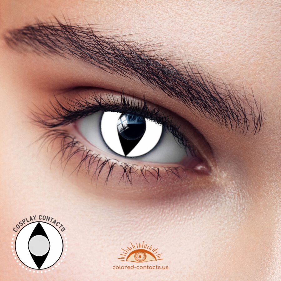 White Cat Eye Contacts - Colored Contact Lenses | Colored Contacts -