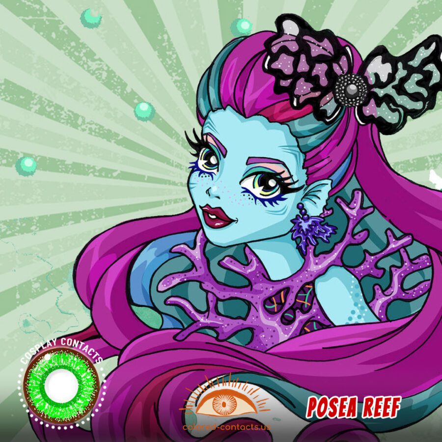 Monster High : Posea Reef Cosplay Contact Lenses