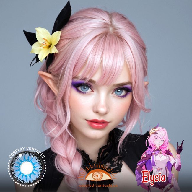 Elysia Cosplay Blue Contact Lenses