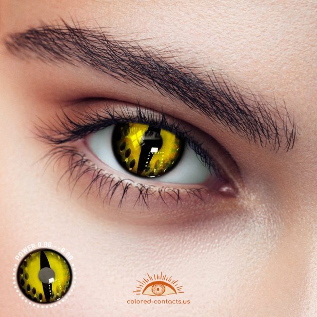 Reptilianglance Topaz Colored Contact Lenses